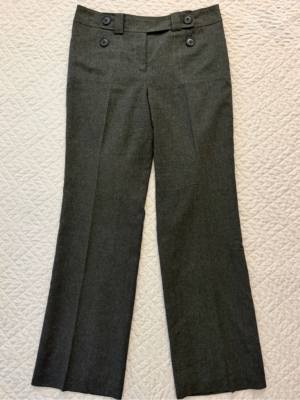 Ann Taylor Signature Fit Gray Lined Trouser Pants Size 6 EUC